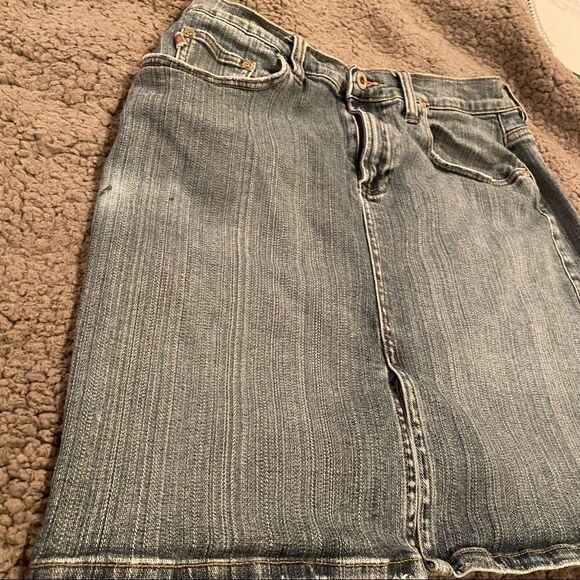 Z Cavaricci Vintage Blue Jean Mini Skirt Size 10 - Picture 3 of 9